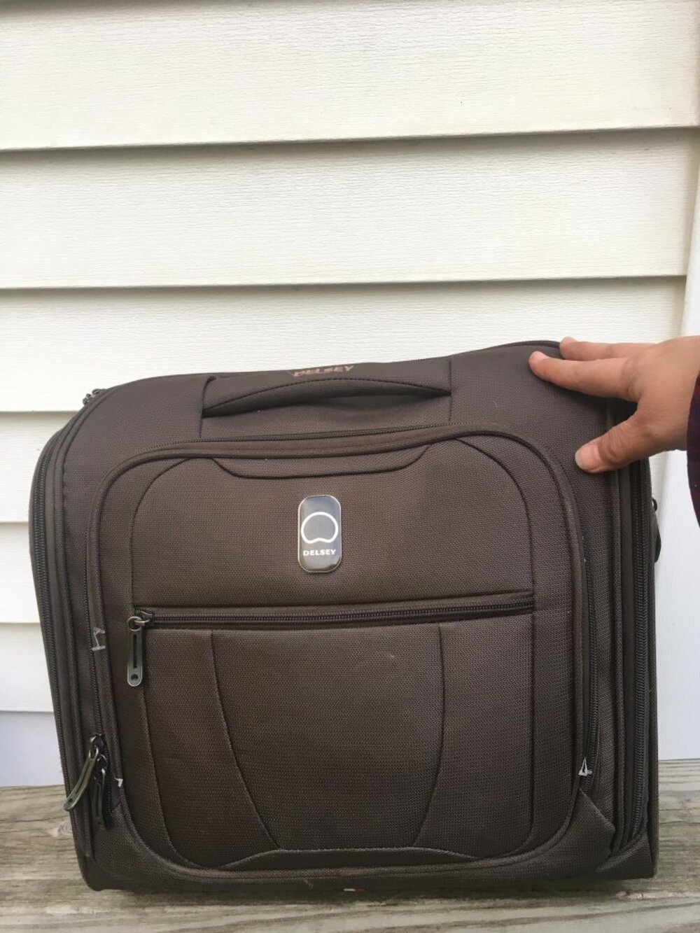 Delsey Paris Laptop Roller Under the Seat Luggage-Forest Army Green